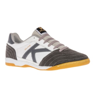 CHUTEIRA ELITE FS FUTSAL BRANCO E CINZA CHUTEIRA ELITE FS FUTSAL BRANCO E CINZA
